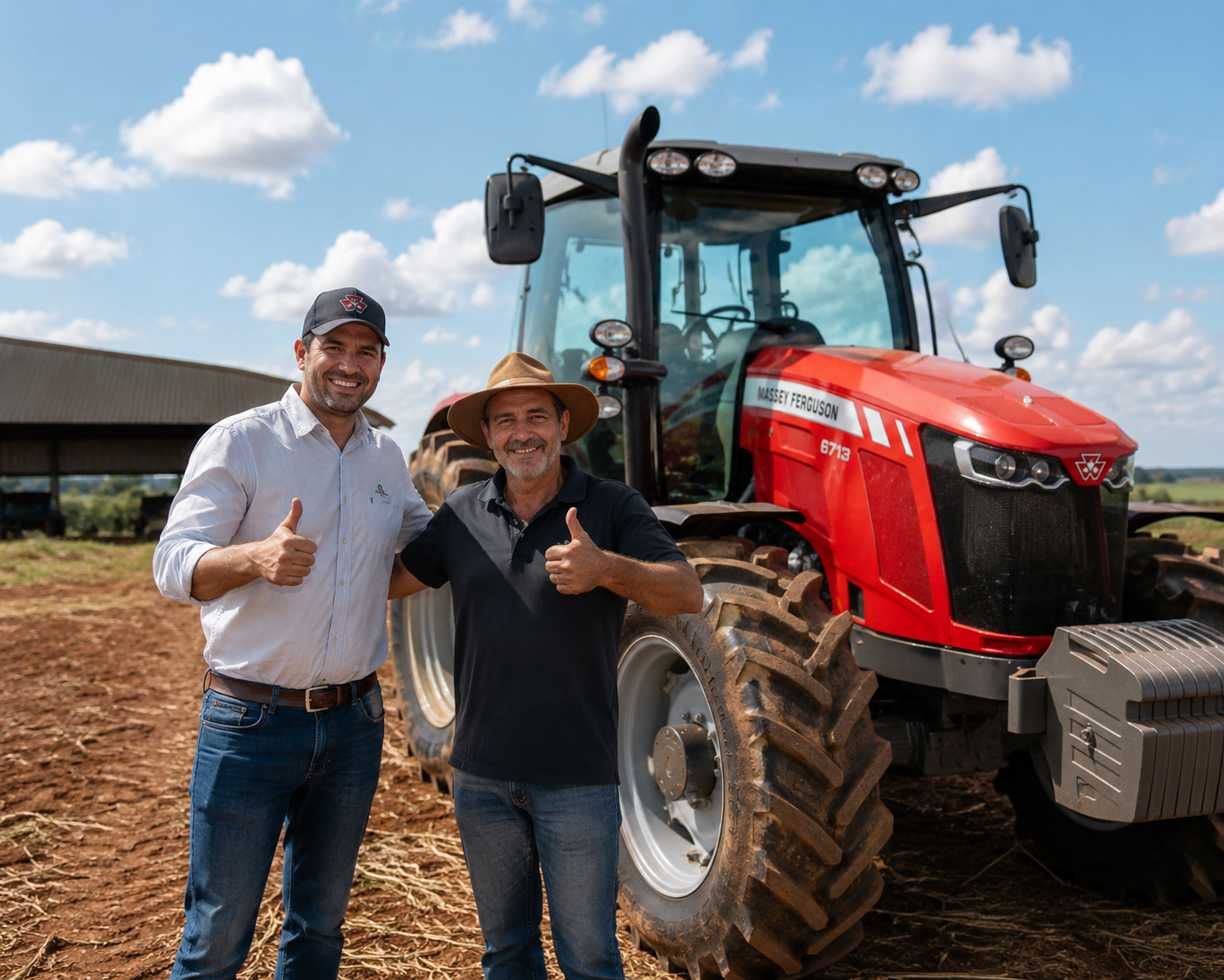 Entrega de trator a produtor rural em Rondonópolis